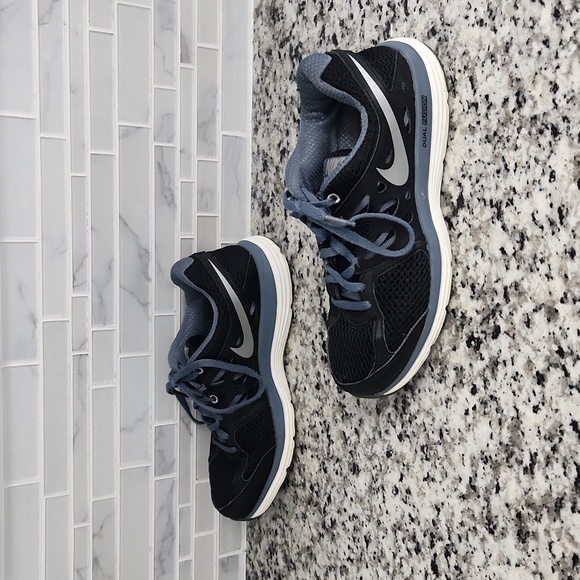 Black & Coral Blue Nike Dual Fusion Lite Running Shoes sz 6 - 599560-003 sneaker - Picture 5 of 6